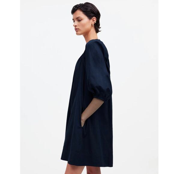 NWT Madewell Square-Neck Puff-Sleeve Mini Dress Size 2 - Picture 3 of 8